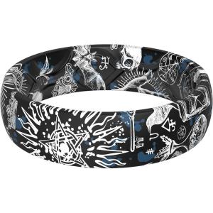 imageThunderFit Silicone Wedding Bands for Women Breathable Printed Design 56mm Wide 18mm Thick  12 Variety MultipackPack I Spellbound Pattern