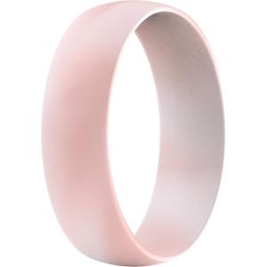 imageThunderFit Unisex Silicone Wedding Rings Rubber Engagement Bands 6mm Wide 165mm Thick  1234567 Variety MultipackPack N Light Pink Mix