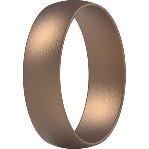 imageThunderFit Unisex Silicone Wedding Rings Rubber Engagement Bands 6mm Wide 165mm Thick  1234567 Variety MultipackPack T Women Bronze