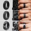 imageThunderFit Silicone Rings for Men Breathable Edition Step Edge Rubber Engagement Bands 84mm Wide 22mm Thick  147 Variety MultipackPack E Charcoal Black  Iron Grey  Lead Grey  Grey Camo  Metallic Bronze  Dark Silver  Grey Silver