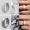 imageThunderFit Silicone Rings for Men Breathable Edition Step Edge Rubber Engagement Bands 84mm Wide 22mm Thick  147 Variety MultipackPack J Charcoal Black  Iron Grey  Smokey Grey  Grey Silver