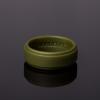 imageThunderFit Silicone Wedding Rings for Men  Step Edge Sleek Design Rubber Engagement Bands  8mm Width  2mm ThicknessOlive Green