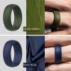 imageThunderFit Silicone Wedding Rings for Men Breathable Edition Rubber Engagement Bands Airflow Inner Grooves 85mm Wide 25mm Thick  1234567 Variety MultipackPack P Charcoal Black  Metallic Platinum  Olive Green  Navy Blue
