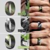 imageThunderFit Silicone Wedding Rings for Men Breathable Edition Rubber Engagement Bands Airflow Inner Grooves 85mm Wide 25mm Thick  1234567 Variety MultipackPack N Charcoal Black  Iron Grey  Navy Blue  Midnight Blue  Green Camo  Grey Camo  Grey Green Camo
