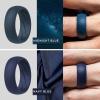 imageThunderFit Silicone Wedding Rings for Men Breathable Edition Rubber Engagement Bands Airflow Inner Grooves 85mm Wide 25mm Thick  1234567 Variety MultipackPack Y Midnight Blue  Navy Blue  Olive Green  Chili Red
