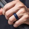 imageThunderFit Silicone Wedding Rings for Men Breathable Edition Rubber Engagement Bands Airflow Inner Grooves 85mm Wide 25mm Thick  1234567 Variety MultipackPack Z Navy Blue