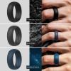 imageThunderFit Silicone Wedding Rings for Men Breathable Edition Rubber Engagement Bands Airflow Inner Grooves 85mm Wide 25mm Thick  1234567 Variety MultipackPack N Charcoal Black  Iron Grey  Navy Blue  Midnight Blue  Green Camo  Grey Camo  Grey Green Camo