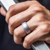 imageThunderFit Silicone Wedding Rings for Men Breathable Edition Rubber Engagement Bands Airflow Inner Grooves 85mm Wide 25mm Thick  1234567 Variety MultipackPack ZD Silver