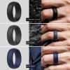 imageThunderFit Silicone Wedding Rings for Men Breathable Edition Rubber Engagement Bands Airflow Inner Grooves 85mm Wide 25mm Thick  1234567 Variety MultipackPack M Charcoal Black  Iron Grey  Navy Blue