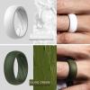 imageThunderFit Silicone Wedding Rings for Men Breathable Edition Rubber Engagement Bands Airflow Inner Grooves 85mm Wide 25mm Thick  1234567 Variety MultipackPack Q Charcoal Black  Midnight Blue  Pure White  Olive Green