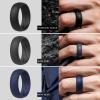 imageThunderFit Silicone Wedding Rings for Men Breathable Edition Rubber Engagement Bands Airflow Inner Grooves 85mm Wide 25mm Thick  1234567 Variety MultipackPack A Charcoal Black  Iron Grey  Navy Blue  Concrete Grey  Midnight Blue  Pure White  Olive Green
