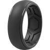 imageThunderFit Silicone Rings for Men Breathable Edition Step Edge Rubber Engagement Bands 84mm Wide 22mm Thick  147 Variety MultipackPack B Dark Grey