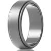 imageThunderFit Silicone Wedding Rings for Men  Step Edge Sleek Design Rubber Engagement Bands  8mm Width  2mm ThicknessSilver