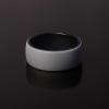 imageThunderFit Silicone Wedding Rings for Men 2 Layers Round Rubber Engagement Bands 87mm Wide 2mm Thick  14710 Variety MultipackPack A DarkGreyBlack