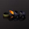 imageThunderFit Silicone Wedding Rings for Men 2 Layers Round Rubber Engagement Bands 87mm Wide 2mm Thick  14710 Variety MultipackPack E BlackOrange  BlackNavy Blue  NavyBlueBlack  OliveGreenBlack