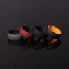 imageThunderFit Silicone Wedding Rings for Men 2 Layers Round Rubber Engagement Bands 87mm Wide 2mm Thick  14710 Variety MultipackPack F BlackOrange  BlackNavy Blue  GreyBlack  RedBlack