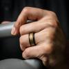 imageThunderFit Silicone Wedding Rings for Men Breathable Step Edge 2 Layers 10mm Wide 23mm Thick  147 Variety MultipackPack A BlackBlack  BlackSilver C  Silver CBlack  BlackBronze B