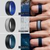 imageThunderFit Silicone Wedding Rings for Men Breathable Step Edge 2 Layers 10mm Wide 23mm Thick  147 Variety MultipackPack E Charcoal BlackConcrete Grey  Concrete GreyCharcoal Black  Charcoal BlackChili Red  Charcoal BlackOlive Green  Charcoal BlackSunset Orange  Charcoal BlackOcean Blue  Charcoal BlackMidnight Blue