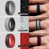 imageThunderFit Silicone Wedding Rings for Men Breathable Step Edge 2 Layers 10mm Wide 23mm Thick  147 Variety MultipackPack E Charcoal BlackConcrete Grey  Concrete GreyCharcoal Black  Charcoal BlackChili Red  Charcoal BlackOlive Green  Charcoal BlackSunset Orange  Charcoal BlackOcean Blue  Charcoal BlackMidnight Blue
