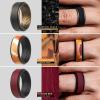 imageThunderFit Silicone Wedding Rings for Men Breathable Step Edge 2 Layers 10mm Wide 23mm Thick  147 Variety MultipackPack F Charcoal BlackSunset Orange  Ocean BlueCharcoal Black  Olive GreenCharcoal Black  Charcoal BlackMetallic Bronze  Sky BlueCharcoal Black  Orange CamoCharcoal Black  Maroon RedCharcoal Black