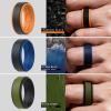 imageThunderFit Silicone Wedding Rings for Men Breathable Step Edge 2 Layers 10mm Wide 23mm Thick  147 Variety MultipackPack F Charcoal BlackSunset Orange  Ocean BlueCharcoal Black  Olive GreenCharcoal Black  Charcoal BlackMetallic Bronze  Sky BlueCharcoal Black  Orange CamoCharcoal Black  Maroon RedCharcoal Black