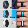 imageThunderFit Silicone Wedding Rings for Men Breathable Step Edge 2 Layers 10mm Wide 23mm Thick  147 Variety MultipackPack G Charcoal Black  Olive GreenCharcoal Black  Smokey GreyCharcoal Black  Navy BlueCharcoal Black  Concrete GreyCharcoal Black  Sky BlueCharcoal Black  Pure WhiteCharcoal Black