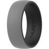 imageThunderFit Silicone Wedding Rings for Men 2 Layers Round Rubber Engagement Bands 87mm Wide 2mm Thick  14710 Variety MultipackPack A DarkGreyBlack