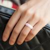 imageThunderFit Silicone Wedding Rings for Women Leaf Design Rubber Engagement Bands 52mm Wide 2mm Thick  147 Variety MultipackPack C Light Rose