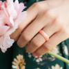 imageThunderFit Silicone Wedding Rings for Women Leaf Design Rubber Engagement Bands 52mm Wide 2mm Thick  147 Variety MultipackPack D Rose Gold