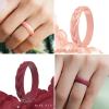 imageThunderFit Silicone Wedding Rings for Women Leaf Design Rubber Engagement Bands 52mm Wide 2mm Thick  147 Variety MultipackPack I Dark Red  Rose Gold  Black  Marble