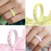imageThunderFit Silicone Wedding Rings for Women Leaf Design Rubber Engagement Bands 52mm Wide 2mm Thick  147 Variety MultipackPack K Purple  Teal  Yellow  Baby Pink  Baby Blue  Blue  White