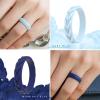 imageThunderFit Silicone Wedding Rings for Women Leaf Design Rubber Engagement Bands 52mm Wide 2mm Thick  147 Variety MultipackPack K Purple  Teal  Yellow  Baby Pink  Baby Blue  Blue  White