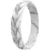 imageThunderFit Silicone Wedding Rings for Women Leaf Design Rubber Engagement Bands 52mm Wide 2mm Thick  147 Variety MultipackPack B Marble