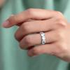 imageThunderFit Silicone Wedding Rings for Women Printed Design Breathable Rubber Engagement Bands 55mm Wide 18mm Thick MXPack Q Grey Foliage