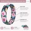 imageThunderFit Silicone Wedding Rings for Women Printed Design Breathable Rubber Engagement Bands 55mm Wide 18mm Thick MXPack R Hawaiian Floral