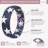imageThunderFit Silicone Wedding Rings for Women Printed Design Breathable Rubber Engagement Bands 55mm Wide 18mm Thick MXPack V Navy Star