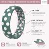 imageThunderFit Silicone Wedding Rings for Women Printed Design Breathable Rubber Engagement Bands 55mm Wide 18mm Thick MXPack X Polka Dot