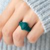 imageThunderFit Silicone Rings for Women Pear Rubber Engagement Wedding Bands 135mm Wide 55mm Thick  12 Variety MultipackPack B Black  Dark Teal