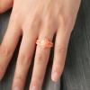 imageThunderFit Silicone Rings for Women Pear Rubber Engagement Wedding Bands 135mm Wide 55mm Thick  12 Variety MultipackPack E Rose Gold