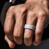 imageThunderFit Silicone Rings for Men Flat Top Angled Edge Rubber Wedding Bands 98mm Wide 2mm Thick  147 Variety MultipackPack I Black  Dark Grey  Light Grey  White