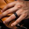 imageThunderFit Silicone Rings for Men Flat Top Angled Edge Rubber Wedding Bands 98mm Wide 2mm Thick  147 Variety MultipackPack M Grey A  Grey B  Dark Blue B  White  Black  Dark Teal  Olive Green