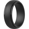 imageThunderFit Silicone Rings for Men Stepped Edge Rubber Wedding Bands  14 Variety MultipackPack A Black