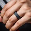 imageThunderFit Silicone Rings for Men Stepped Edge Rubber Wedding Bands  14 Variety MultipackPack B Black  Dark Grey  Dark Blue  Dark Green