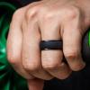 imageThunderFit Silicone Rings for Men Stepped Edge Rubber Wedding Bands  14 Variety MultipackPack B Black  Dark Grey  Dark Blue  Dark Green