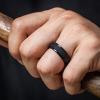 imageThunderFit Silicone Rings for Men Stepped Edge Rubber Wedding Bands  14 Variety MultipackPack C Gunmetal  Silver  Black  Dark Grey