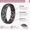 imageThunderFit Silicone Wedding Bands for Women Breathable Printed Design 56mm Wide 18mm Thick  12 Variety MultipackPack C Black Marble