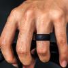 imageThunderFit Silicone Wedding Ring for Men Rubber Wedding Band 87mm Wide 25mm ThickBlack