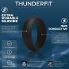 imageThunderFit Silicone Wedding Ring for Men Rubber Wedding Band 87mm Wide 25mm ThickCamo