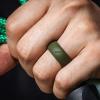 imageThunderFit Silicone Wedding Ring for Men Rubber Wedding Band 87mm Wide 25mm ThickOlive Green