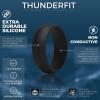 imageThunderFit Silicone Wedding Ring for Men Rubber Wedding Band 87mm Wide 25mm ThickWhite